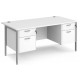 Maestro H Frame Straight Office Desk with 2 and 3 Drawer Pedestal